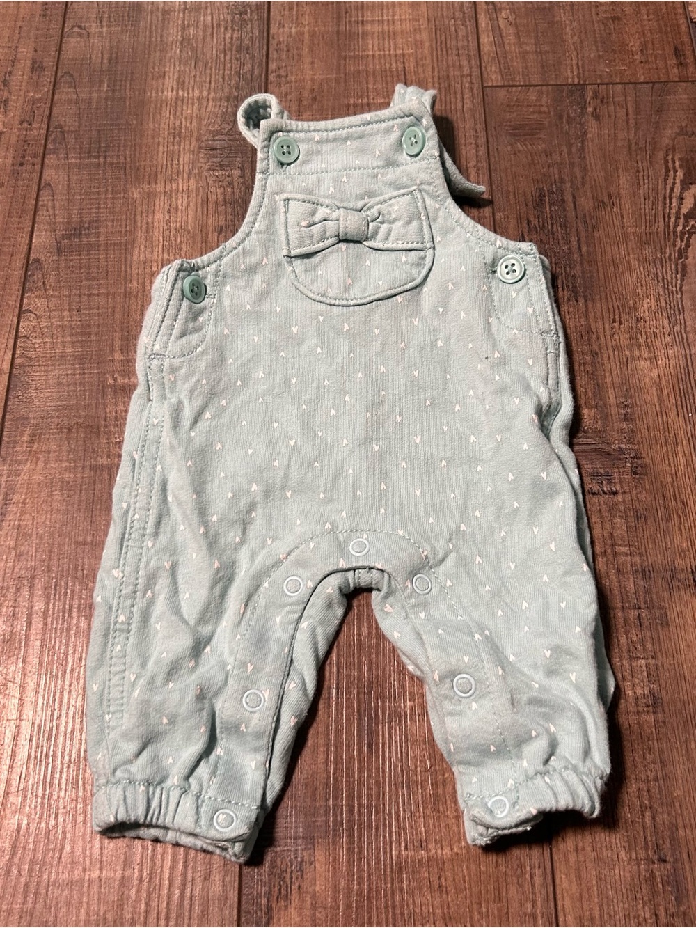 Carter's Baby Overalls Romper NB One Piece Blue White Cotton Polka Dot